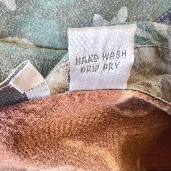 Sacred Threads Multi Print Patchwork Top Size L Womens Collared Cotton Southwest - Picture 7 of 7